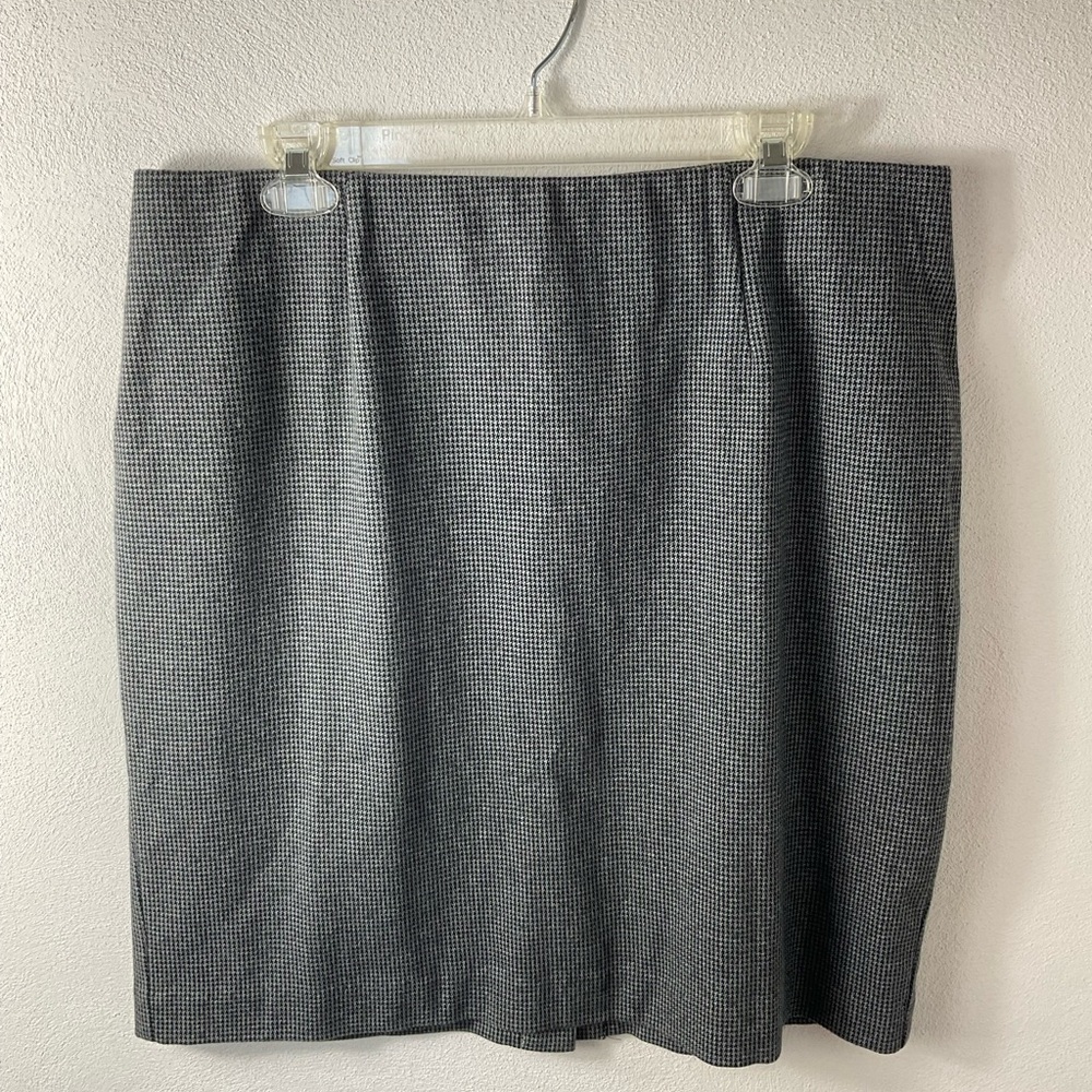 J Jill Gray Ponte Pencil Skirt Sz L